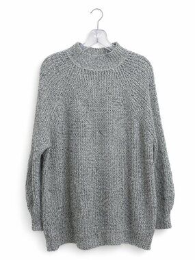 ECO BY NITROGEN | Green & Cream Knit Crewneck Sweater – Women’s 1X